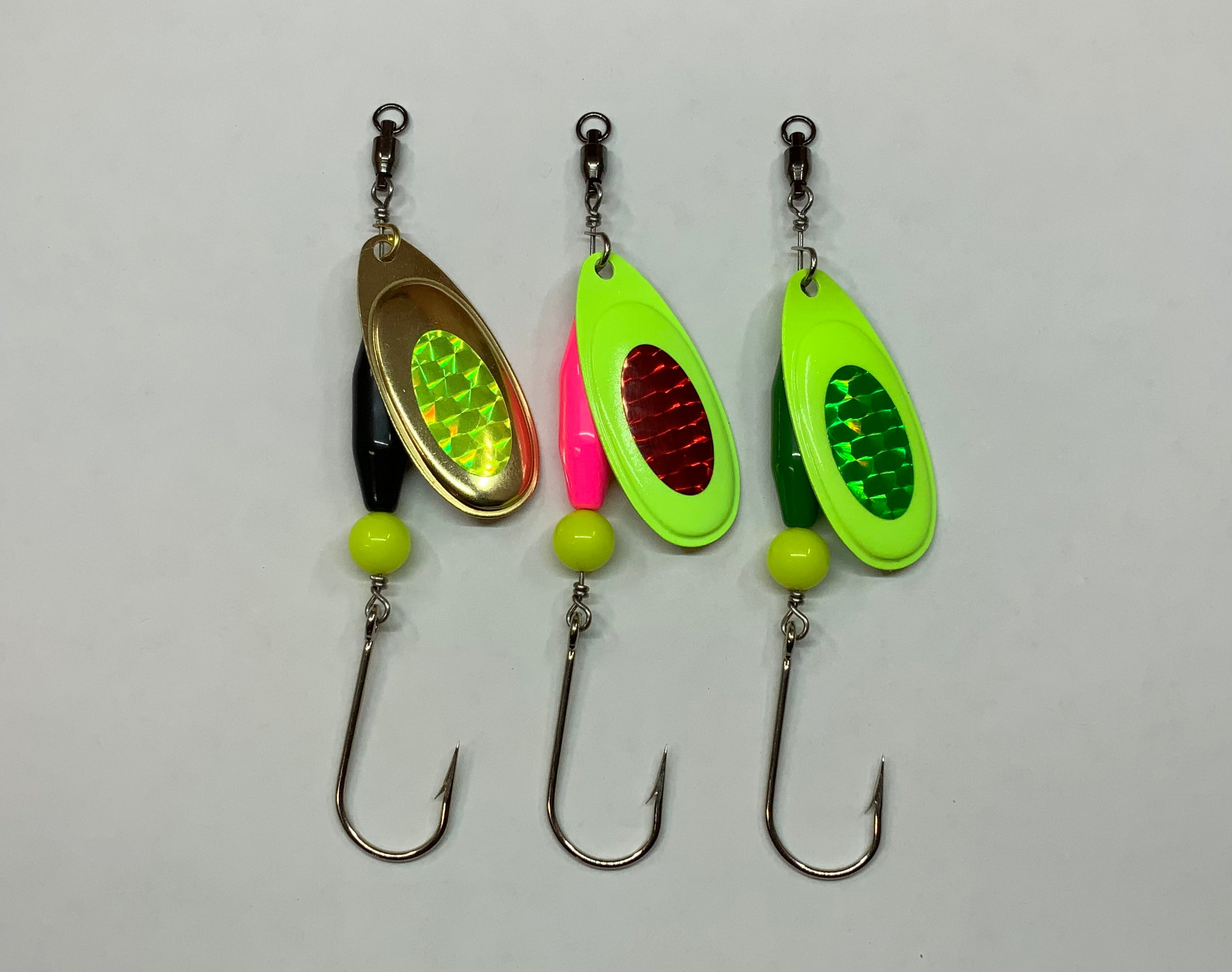 1.2oz, Triple Death Rippers, 27.75$, Spin-X Designs Tackle, Salmon Spinners