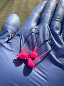 1/8oz Worm Keeper Jig Heads, Hot Pink, (3pack)