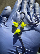 1/8oz, Worm Keeper Jig Heads, Yellow Chartreuse, (3pack)