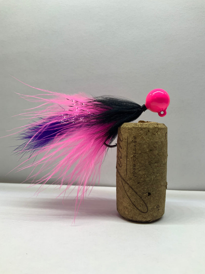 1/4oz, Pink Pete Hair Jig, UV2, 5.50, Spin-X Designs Tackle