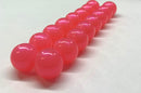 12MM Bright Pink, Soft Beads, (16 per pack)