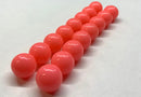 12MM Shrimp Pink, Soft Beads, (16 per pack)