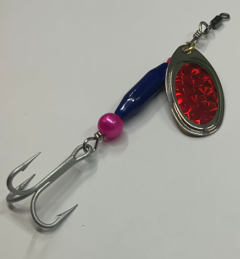 1/4oz, Candy Blue Ripper, 5.75$, Spin-X Designs Tackle, Salmon/Steelhead Spinner