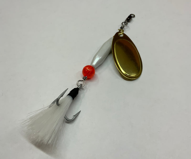 1/4oz, Pearly White Ripper, $6.00, Spin-X Designs Tackle