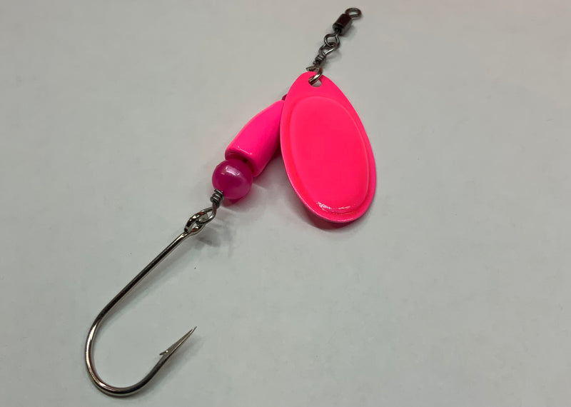 1/4oz, Pinky 🌸, $5.75, Rugged River Lure Edition, Spin-X Designs Tackle,  Spinner