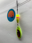 (1/4 oz) 6.50$, Premium Nuclear Lemonade V2, Rugged River Lure Edition, Spin-X Designs Tackle, Fishing Lure