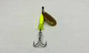 1/4oz, Classic Yellow Chartreuse Ripper, $5.75, Spin-X Designs Tackle, Spinner