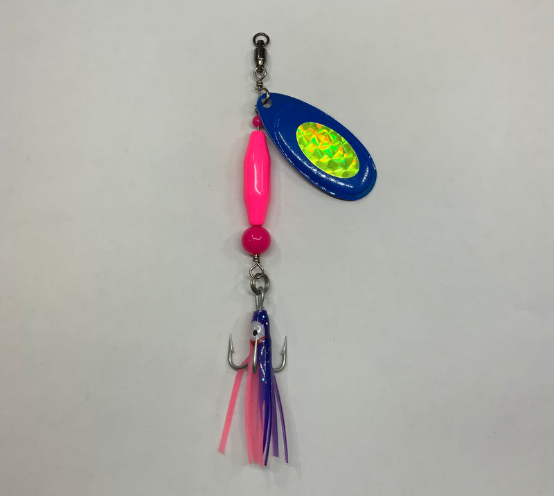 1/2oz, Space Berry Hoochie, 8.50$, Spin-X Designs Tackle, Salmon / Steelhead Spinner