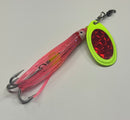 1/4oz Cotton Candy River Witch, $6.25, Casting/Trolling Hoochie, Spin-X Designs Tackle, Fishing Lure