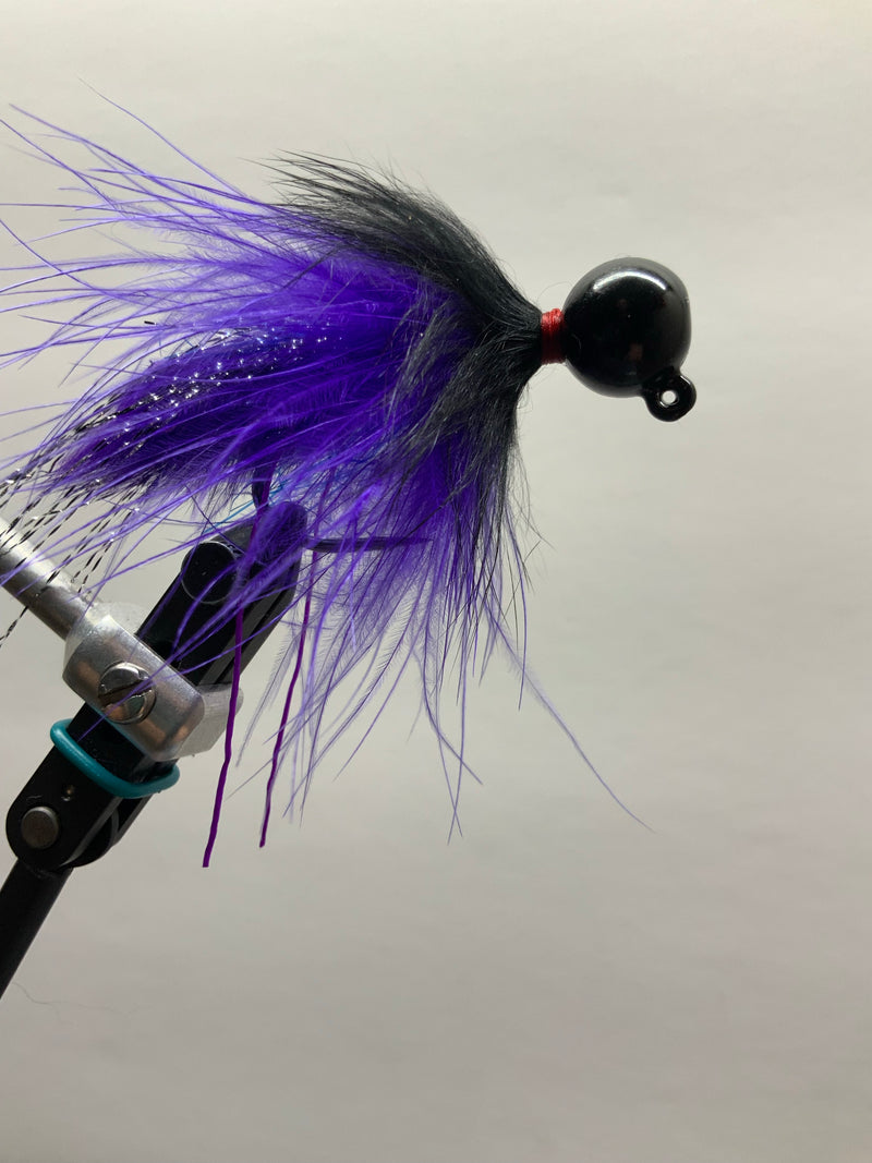 1/4 oz, UV2 Purple Death, Hair Jig, Spin-X Designs Tackle