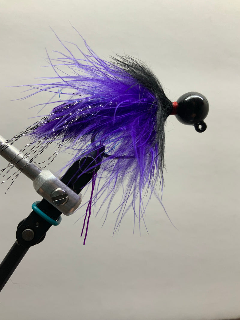 1/4 oz, UV2 Purple Death, Hair Jig, Spin-X Designs Tackle