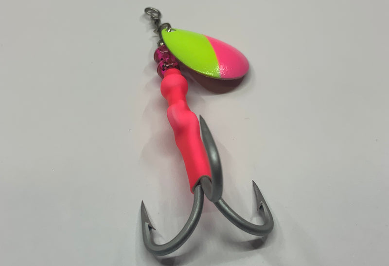 3.5 Cotton Candy Trolling Spinner, $7.50, Spin-X Designs Tackle, Salmon Trolling