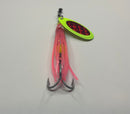 1/4oz Cotton Candy River Witch, $6.25, Casting/Trolling Hoochie, Spin-X Designs Tackle, Fishing Lure