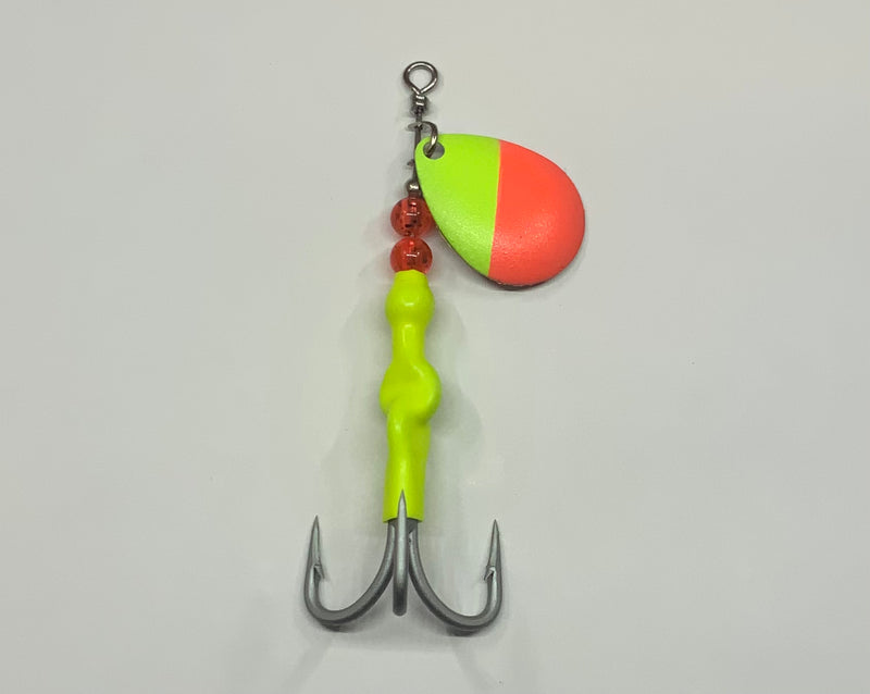 3.5 Crushed Dandelion Trolling Spinner, $7.50, Spin-X Designs Tackle, Salmon Spinner