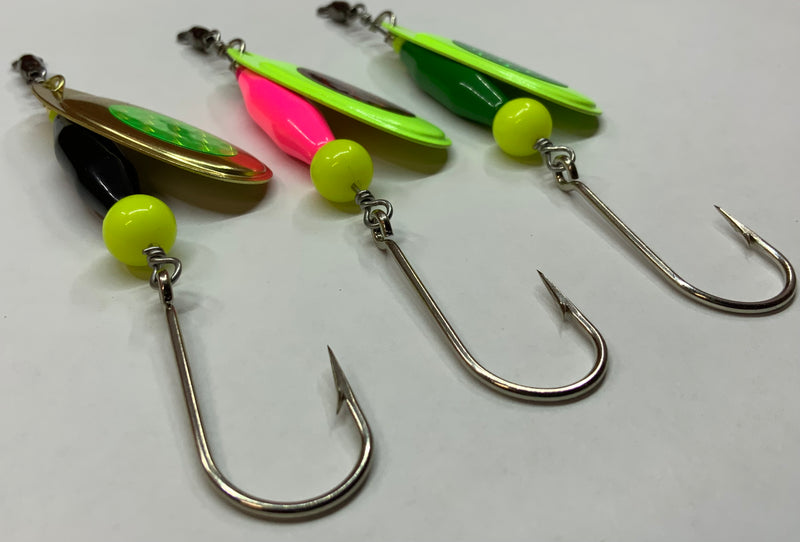 1.2oz, Triple Death Rippers, 27.75$, Spin-X Designs Tackle, Salmon Spi