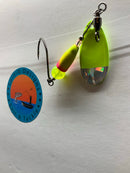 (1/4 oz) 6.50$, Premium Nuclear Lemonade V2, Rugged River Lure Edition, Spin-X Designs Tackle, Fishing Lure