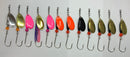 Steelhead Spinner Bundle, 12 Spinners, Mixed Assortment, 62$, Spin-X Designs Tackle, Spinners