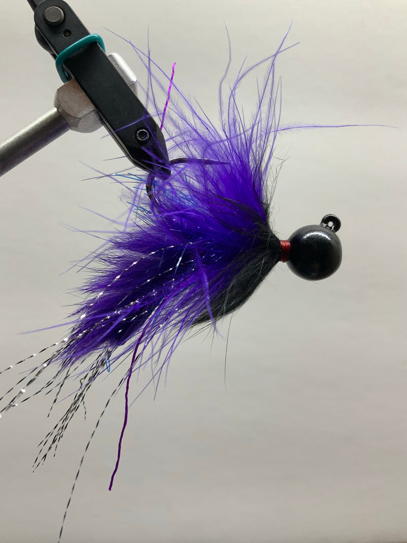 1/4 oz, UV2 Purple Death, Hair Jig, Spin-X Designs Tackle