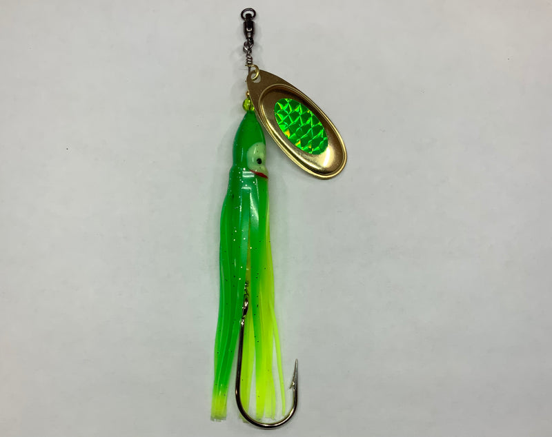 3/4oz Premium Sour Apple River Witch, $10.00, Salmon Spinner, Spin-X D