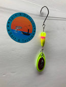 (1/4 oz) 6.50$, Premium Nuclear Lemonade V2, Rugged River Lure Edition, Spin-X Designs Tackle, Fishing Lure
