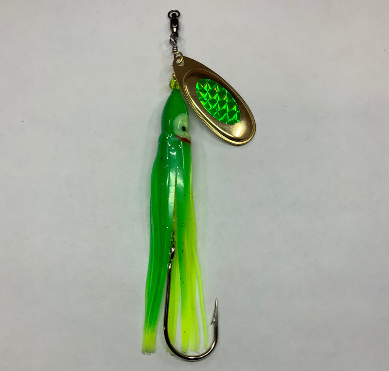 3/4oz Premium Sour Apple River Witch, $10.00, Salmon Spinner, Spin-X Designs Tackle