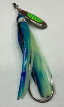 3/4oz Premium Blue Tiger River Witch, $10.00, Salmon Spinner, Spin-X Designs Tackle