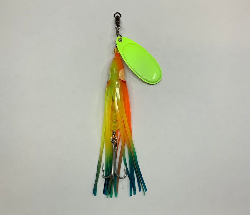 1.2oz, Sunset Kiss 💋, $10.00, Casting River Witch, Spin-X Designs Tackle, Salmon