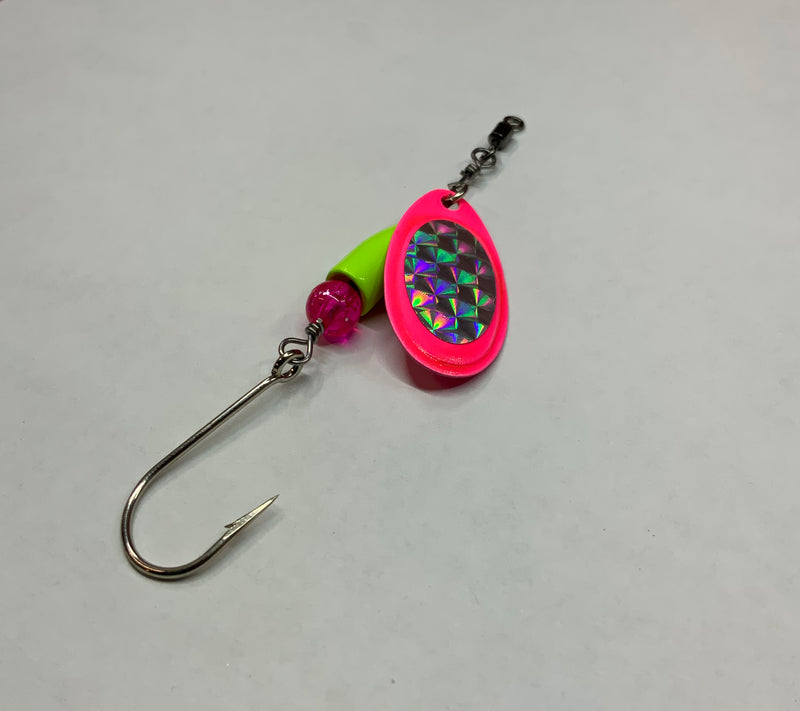 1/4oz, Watermelon Blast 🍉, $5.75, Rugged River Lure Edition, Spin-X Designs Tackle, Spinner