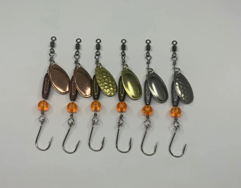 6) 1/8oz Mini Miner Rippers, 30.00$, Trout Spinners, Spin-X Designs T