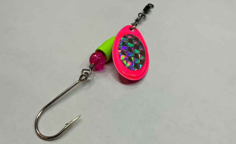 1/4oz, Watermelon Blast 🍉, $5.75, Rugged River Lure Edition, Spin-X Designs Tackle, Spinner