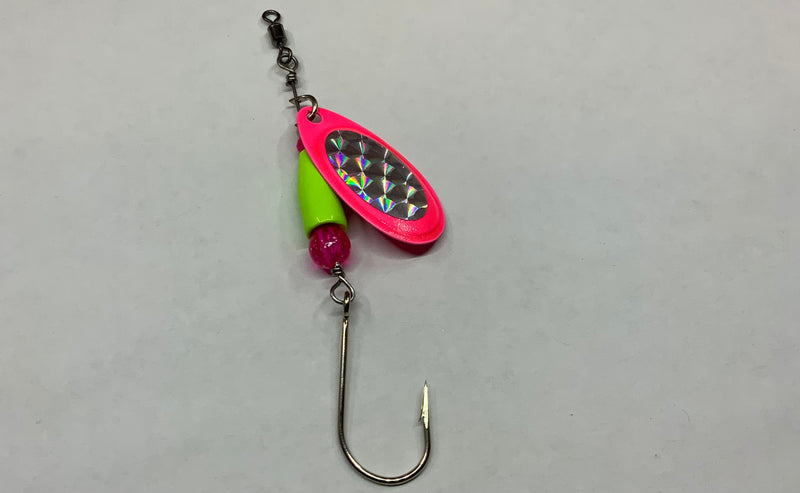 1/4oz, Watermelon Blast 🍉, $5.75, Rugged River Lure Edition, Spin-X Designs Tackle, Spinner