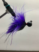 1/4 oz, UV2 Purple Death, Hair Jig, Spin-X Designs Tackle
