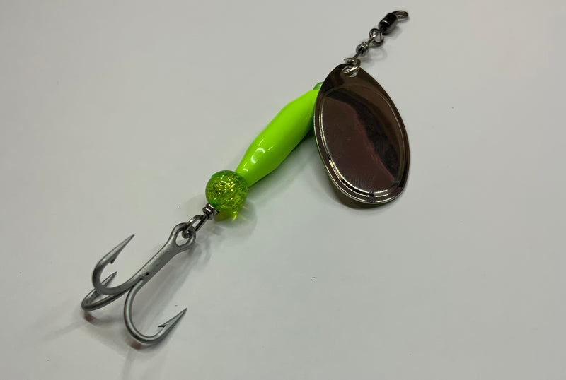 1/4oz, Green Apple Ripper, $5.75, Spin-X Designs Tackle, Fishing Lure