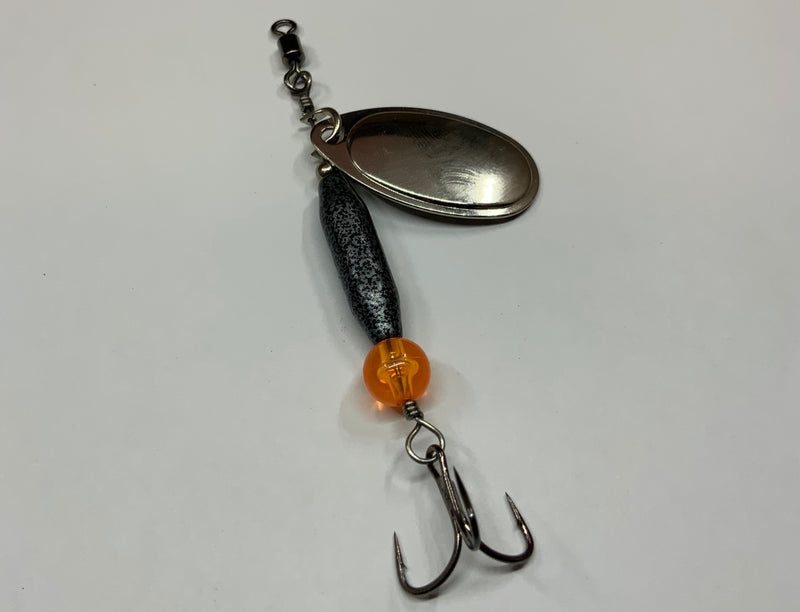 3/16oz Silver Miner Ripper, $5.50, Spin-X Designs Tackle, Spinners