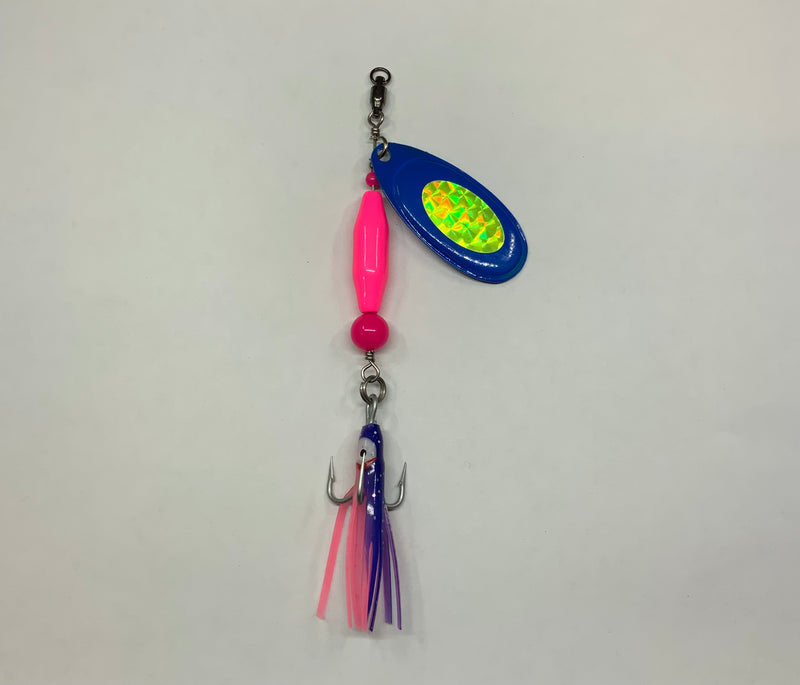 1/2oz, Space Berry Hoochie, 8.50$, Spin-X Designs Tackle, Salmon / Steelhead Spinner