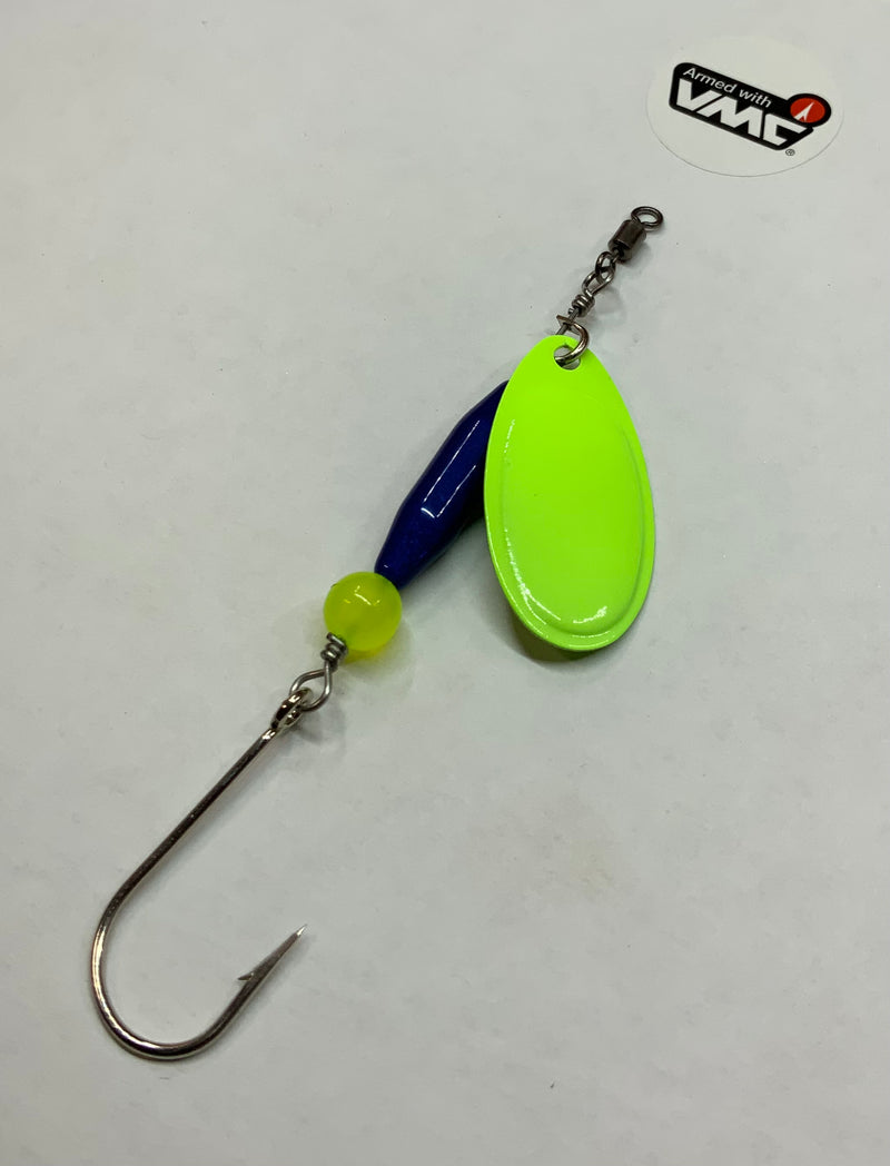 1/4oz, Blue Lagoon, $5.75, Multi-Species Spinner, Spin-X Designs Tackle