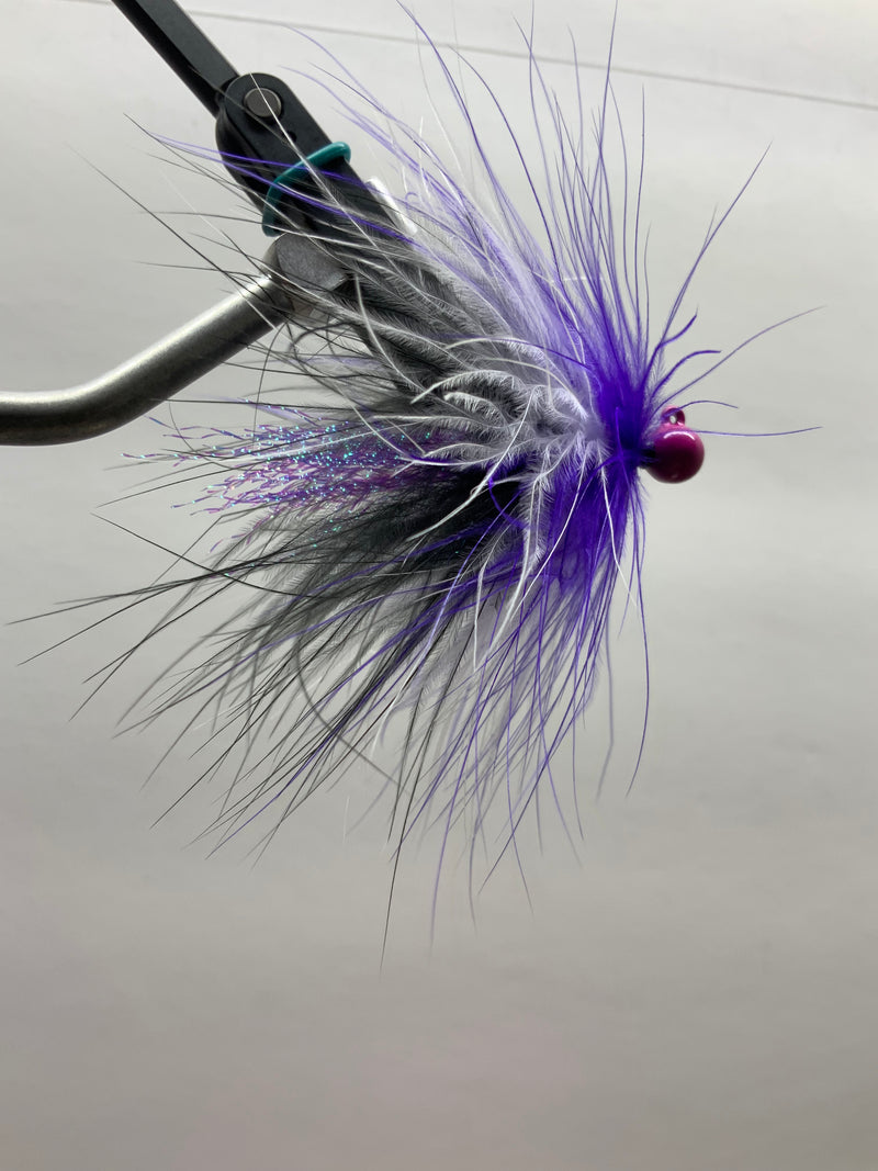 1/8oz, Purple Pete Jig, $5.50, Hair Jig, Spin-X Designs Tackle