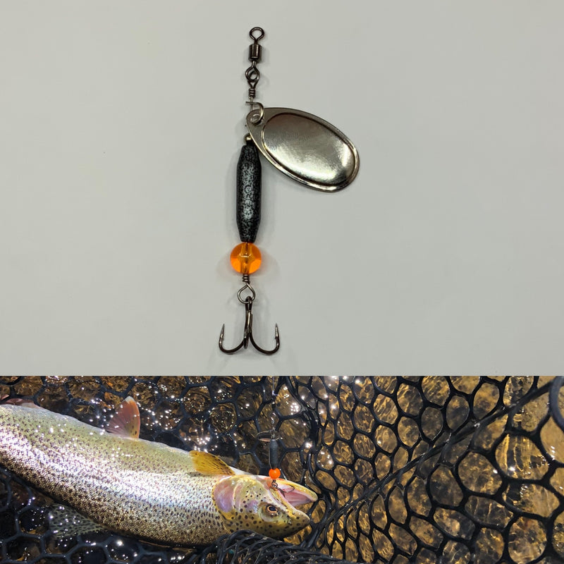 1/8oz - 3/16oz, (6 Pack) Variety Trout Bundle, 30$, Spin-X Designs Tackle,  Trout/Steelhead Spinners