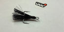 #4 4X VMC Permasteel Treble Hook, Black Bucktail