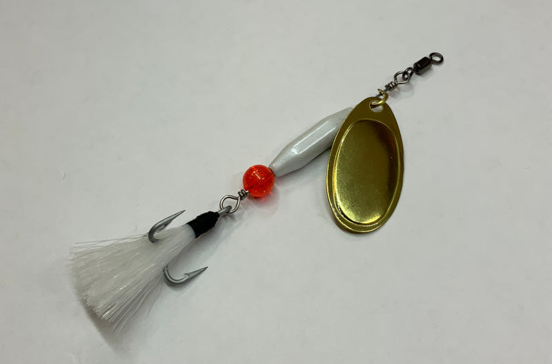 1/4oz, Pearly White Ripper, $6.00, Spin-X Designs Tackle