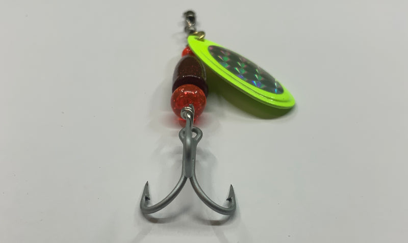 1/4oz, Crimson Victory RRLE, 5.75$, Spin-X Designs Tackle, Steelhead Spinner