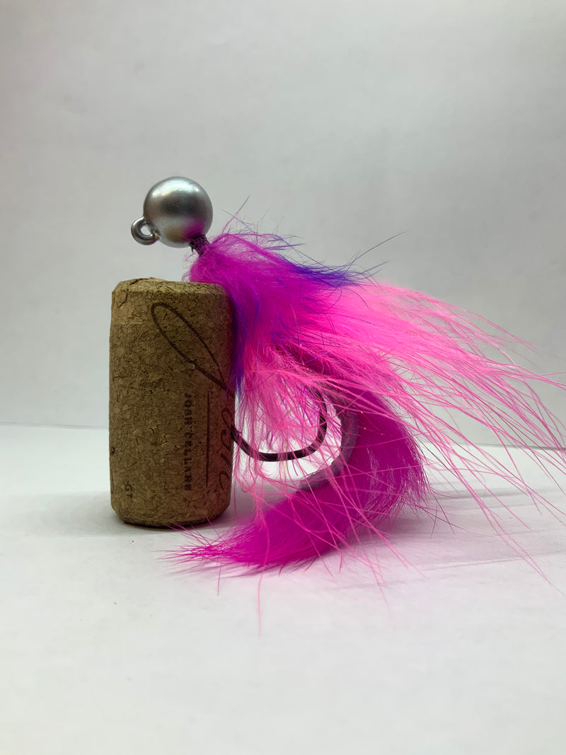 1/2oz, Chrome/Pink Twitching Jig, Spin-X Designs Tackle, Salmon