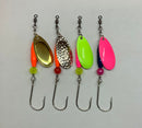 1/4oz, Highlighter Ripper (4 Pack), 23$, Spin-X Designs Tackle, Spinners