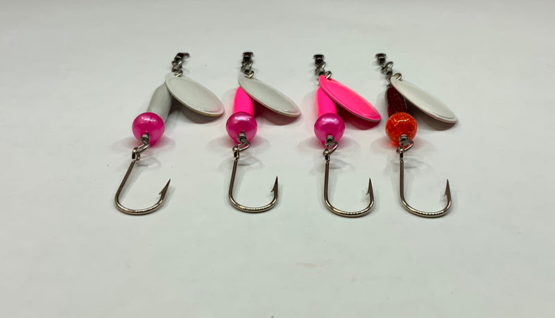 1/8oz, (4) Trout Spinners, $20.00, Spin-X Designs Tackle, Spinners