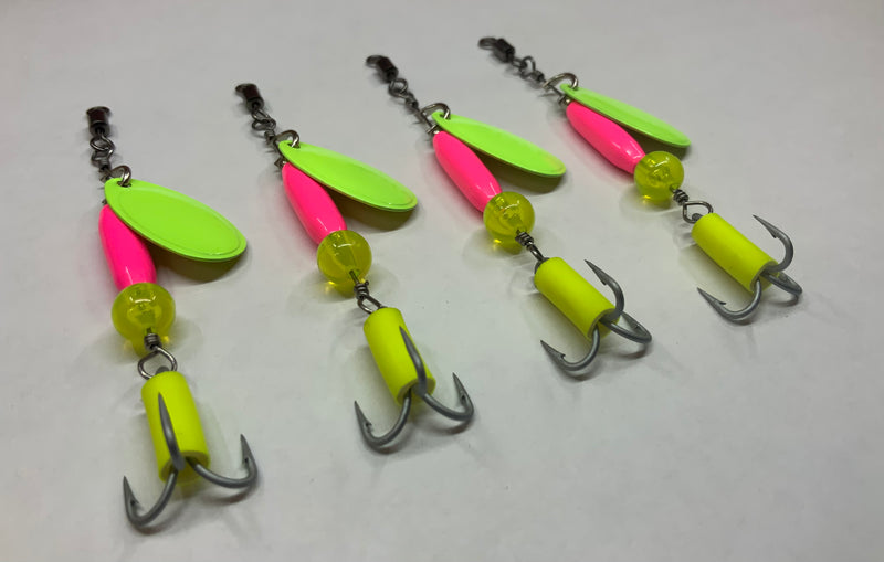 1/8oz Cotton Candy Ripper, 5.00$, Spin-X Designs Tackle, Trout Spinner