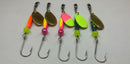 3/16oz, Custom Trout Spinners, 30.00$, 5 Pack, Premium, Spin-X Designs Tackle