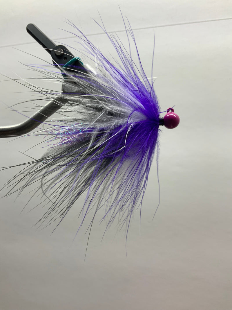 1/8oz, Purple Pete Jig, $5.50, Hair Jig, Spin-X Designs Tackle