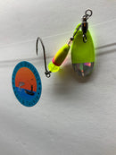 (1/4 oz) 6.50$, Premium Nuclear Lemonade V2, Rugged River Lure Edition, Spin-X Designs Tackle, Fishing Lure