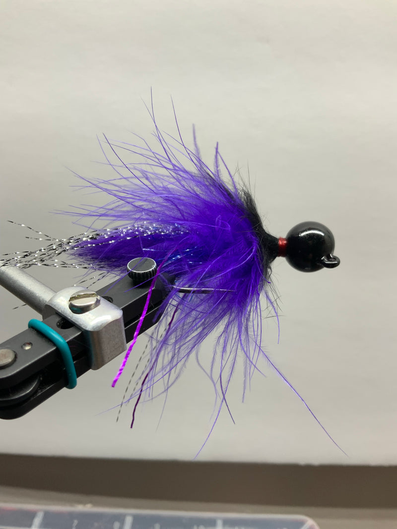 1/4 oz, UV2 Purple Death, Hair Jig, Spin-X Designs Tackle