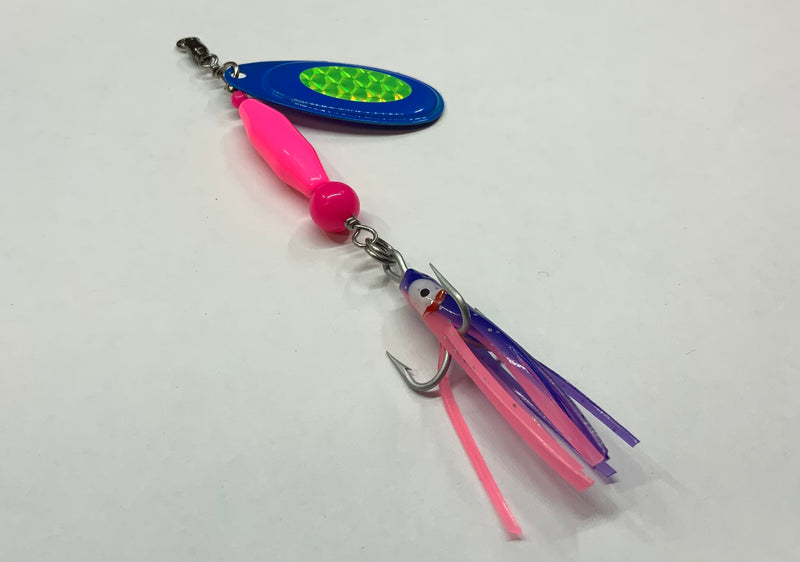 1/2oz, Space Berry Hoochie, 8.50$, Spin-X Designs Tackle, Salmon / Steelhead Spinner